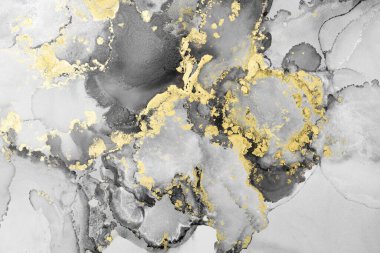 Mermer mürekkep soyut sanatının orijinal resmi. Örnek bir orjinal tablodan yüksek çözünürlüklü fotoğraf. Karargah kağıt dokusuna pürüzsüz mermer desen oluşturmak için soyut resim yapıldı.