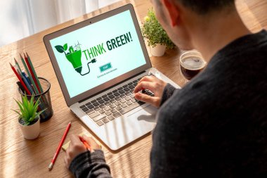 Model şirket işleri için yeşil iş dönüşümü yeşil pazarlama stratejisine teşekkür etmek için