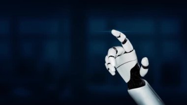 XAI Futuristik robot yapay zeka devrimci yapay zeka teknoloji geliştirme ve makine öğrenme kavramı. İnsan hayatının geleceği için küresel robot biyonik bilim araştırması. 3B görüntüleme grafiği