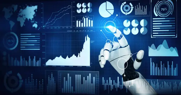 Xai Renderelés Futurisztikus Robot Technológia Fejlesztés Mesterséges Intelligencia Gépi Tanulás — Stock Fotó