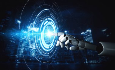 XAI 3D, yaşayan insanların geleceği için robot ve cyborg gelişimi üzerine yapay zeka araştırması yapıyor. Bilgisayar beyni için dijital veri madenciliği ve makine öğrenme teknolojisi tasarımı.