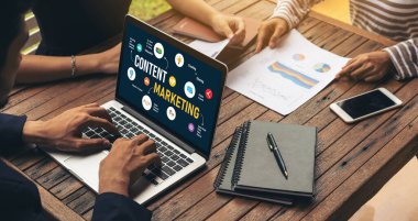 Mod çevrimiçi iş ve e-ticaret pazarlama stratejisi için içerik pazarlaması