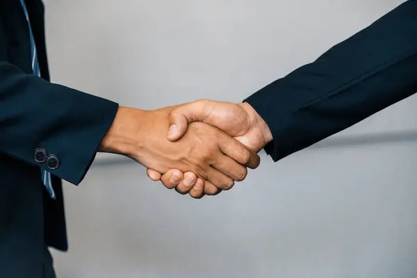 Business People Agreement Concept Businessman Handshake Another Businessman Office Meeting — Stock Photo, Image