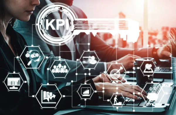 Kpi Key Performance Indicator Business Concept Moderne Grafische Interface Met — Stockfoto