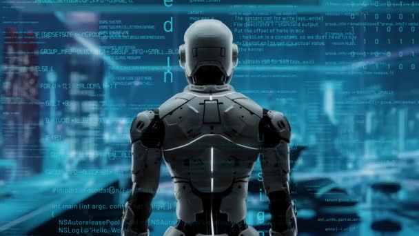 Ingeniería Acción Algoritmo Inteligencia Artificial Para Automatización Marketing Análisis Tecnología — Vídeo de stock