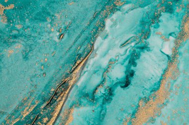 Mermer mürekkep soyut sanatının orijinal resmi. Örnek bir orjinal tablodan yüksek çözünürlüklü fotoğraf. Karargah kağıt dokusuna pürüzsüz mermer desen oluşturmak için soyut resim yapıldı.