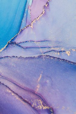 Mermer mürekkep soyut sanatının orijinal resmi. Örnek bir orjinal tablodan yüksek çözünürlüklü fotoğraf. Karargah kağıt dokusuna pürüzsüz mermer desen oluşturmak için soyut resim yapıldı.