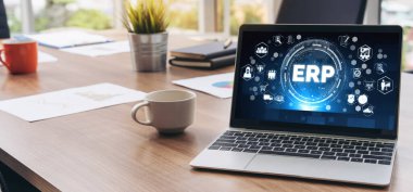 Pazarlama stratejisini planlamak için modern iş için ERP girişimi kaynak planlama yazılımı