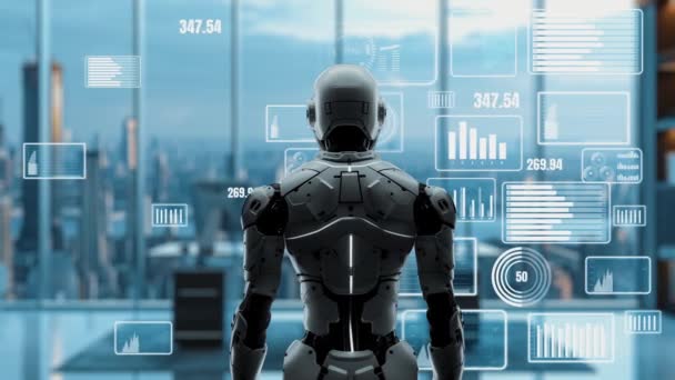 Lisp Ile Geleceğin Robot Mühendisliği Yapay Zeka Çözümleri Robot Otomasyonu — Stok video