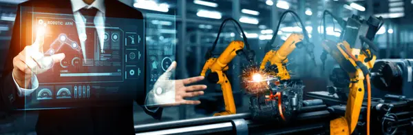 Xai Advanced Robot Arm System Digital Industry Factory Robotic Technology — Stock Photo, Image