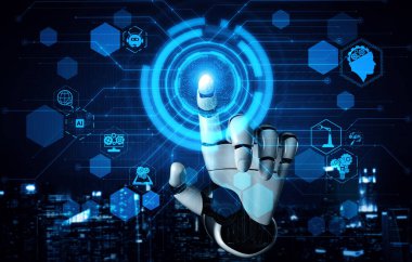 XAI 3D, yaşayan insanların geleceği için robot ve cyborg gelişimi üzerine yapay zeka araştırması yapıyor. Bilgisayar beyni için dijital veri madenciliği ve makine öğrenme teknolojisi tasarımı.