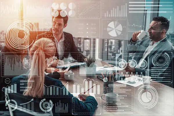 Big Data Technologie Für Business Finance Analytic Concept Moderne Schnittstelle — Stockfoto