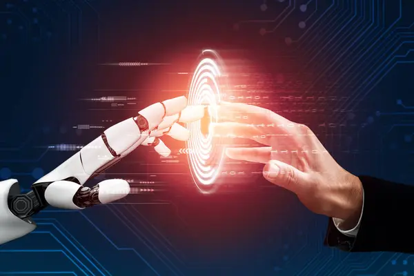 Xai Renderização Desenvolvimento Tecnologia Robô Futurista Inteligência Artificial Conceito Aprendizado — Fotografia de Stock