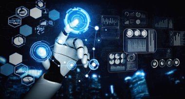 XAI 3D, yaşayan insanların geleceği için robot ve cyborg gelişimi üzerine yapay zeka araştırması yapıyor. Bilgisayar beyni için dijital veri madenciliği ve makine öğrenme teknolojisi tasarımı.