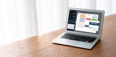 İnternet sitesindeki modish regrition için çevrimiçi aplikasyon rezervasyon takvimi