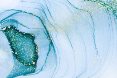 Mermer mürekkep soyut sanatının orijinal resmi. Örnek bir orjinal tablodan yüksek çözünürlüklü fotoğraf. Karargah kağıt dokusuna pürüzsüz mermer desen oluşturmak için soyut resim yapıldı.