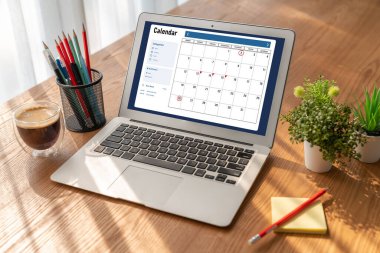 Kişisel düzenleyici ve çevrimiçi iş için mod zamanlama planlaması için bilgisayar yazılım uygulaması takvimiName