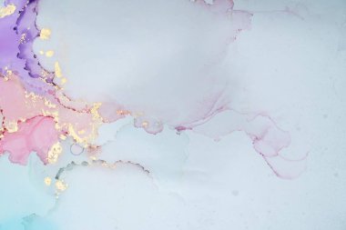 Mermer mürekkep soyut sanatının orijinal resmi. Örnek bir orjinal tablodan yüksek çözünürlüklü fotoğraf. Karargah kağıt dokusuna pürüzsüz mermer desen oluşturmak için soyut resim yapıldı.