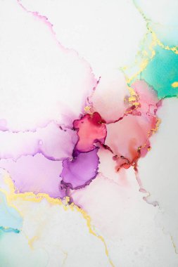 Mermer mürekkep soyut sanatının orijinal resmi. Örnek bir orjinal tablodan yüksek çözünürlüklü fotoğraf. Karargah kağıt dokusuna pürüzsüz mermer desen oluşturmak için soyut resim yapıldı.