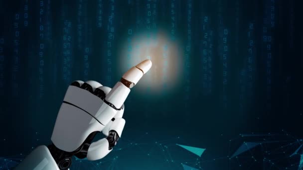 Xai Robot Futurista Inteligencia Artificial Revolucionario Desarrollo Tecnología Concepto Aprendizaje — Vídeos de Stock