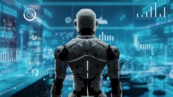 Lisp Ile Geleceğin Robot Mühendisliği Yapay Zeka Çözümleri Robot Otomasyonu — Stok video