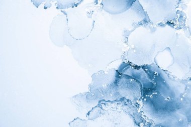 Mermer mürekkep soyut sanatının orijinal resmi. Örnek bir orjinal tablodan yüksek çözünürlüklü fotoğraf. Karargah kağıt dokusuna pürüzsüz mermer desen oluşturmak için soyut resim yapıldı.