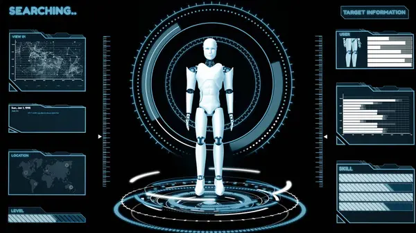 Xai Illustration Futuristic Robot Artificial Intelligence Cgi Big Data Analytics — Stock Photo, Image