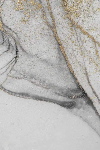 Mermer mürekkep soyut sanatının orijinal resmi. Örnek bir orjinal tablodan yüksek çözünürlüklü fotoğraf. Karargah kağıt dokusuna pürüzsüz mermer desen oluşturmak için soyut resim yapıldı.