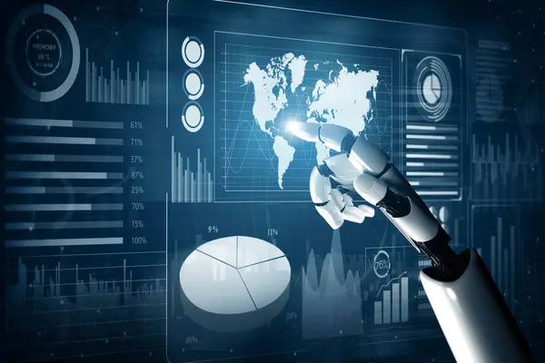 Xai Futurisztikus Robot Technológia Fejlesztés Mesterséges Intelligencia Gépi Tanulás Koncepció — Stock Fotó