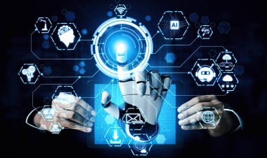 XAI 3D, yaşayan insanların geleceği için robot ve cyborg gelişimi üzerine yapay zeka araştırması yapıyor. Bilgisayar beyni için dijital veri madenciliği ve makine öğrenme teknolojisi tasarımı.