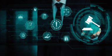 Uluslararası standartları karşılamak için iş kalitesi politika planlaması için uyum kuralı kanunu ve düzenleme grafik arayüzü. uds