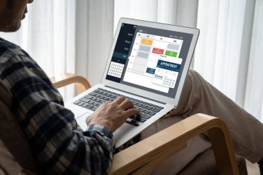 İnternet sitesindeki modish regrition için çevrimiçi aplikasyon rezervasyon takvimi