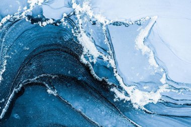 Mermer mürekkep soyut sanatının orijinal resmi. Örnek bir orjinal tablodan yüksek çözünürlüklü fotoğraf. Karargah kağıt dokusuna pürüzsüz mermer desen oluşturmak için soyut resim yapıldı.