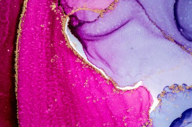 Mermer mürekkep soyut sanatının orijinal resmi. Örnek bir orjinal tablodan yüksek çözünürlüklü fotoğraf. Karargah kağıt dokusuna pürüzsüz mermer desen oluşturmak için soyut resim yapıldı.