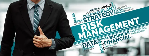 Risk Management Assessment Business Investment Concept Interface Moderne Montrant Des — Photo