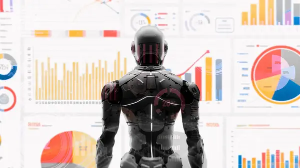 Future Robot Engineering Solutions Lisp Strategic Algorithm Marketing Robotics Automation — Stock Photo, Image