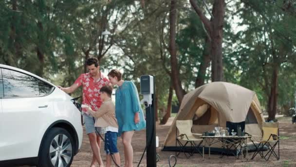 Aventure Plein Air Vacances Famille Camping Dans Nature Voyage Voiture — Video