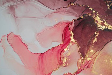 Mermer mürekkep soyut sanatının orijinal resmi. Örnek bir orjinal tablodan yüksek çözünürlüklü fotoğraf. Karargah kağıt dokusuna pürüzsüz mermer desen oluşturmak için soyut resim yapıldı.