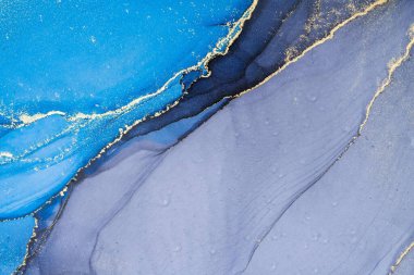 Mermer mürekkep soyut sanatının orijinal resmi. Örnek bir orjinal tablodan yüksek çözünürlüklü fotoğraf. Karargah kağıt dokusuna pürüzsüz mermer desen oluşturmak için soyut resim yapıldı.