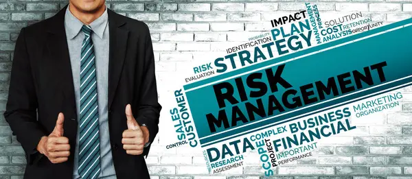 Risk Management Assessment Business Investment Concept Interface Moderne Montrant Des — Photo