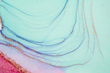 Mermer mürekkep soyut sanatının orijinal resmi. Örnek bir orjinal tablodan yüksek çözünürlüklü fotoğraf. Karargah kağıt dokusuna pürüzsüz mermer desen oluşturmak için soyut resim yapıldı.