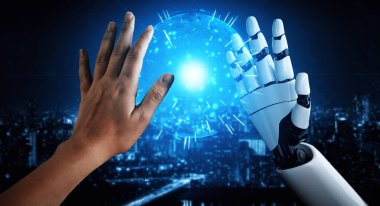 XAI 3D, yaşayan insanların geleceği için robot ve cyborg gelişimi üzerine yapay zeka araştırması yapıyor. Bilgisayar beyni için dijital veri madenciliği ve makine öğrenme teknolojisi tasarımı.