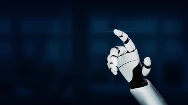 Xai Futuristische Robot Kunstmatige Intelligentie Revolutionaire Technologie Ontwikkeling Machine Learning — Stockvideo