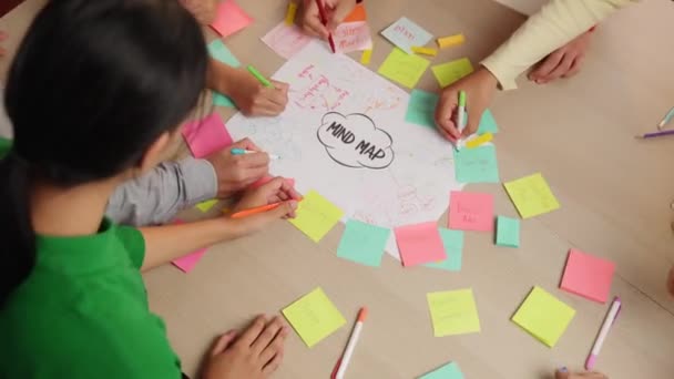 Hand Close Van Startup Werknemer Team Brainstormen Strategisch Marketing Plan — Stockvideo