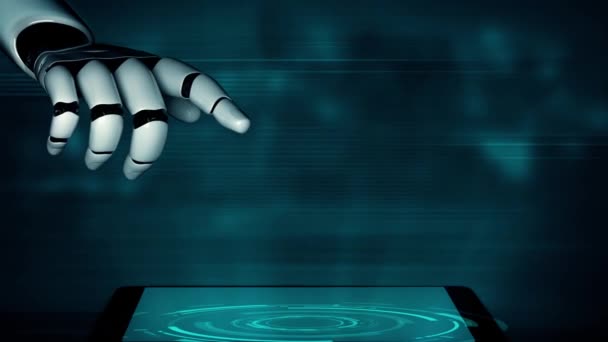 Xai Robô Futurista Inteligência Artificial Esclarecedor Desenvolvimento Tecnologia Conceito Aprendizado — Vídeo de Stock
