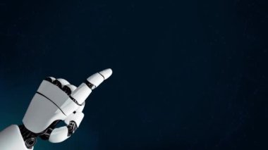 XAI Futuristik robot yapay zeka devrimci yapay zeka teknoloji geliştirme ve makine öğrenme kavramı. İnsan hayatının geleceği için küresel robot biyonik bilim araştırması. 3B görüntüleme grafiği