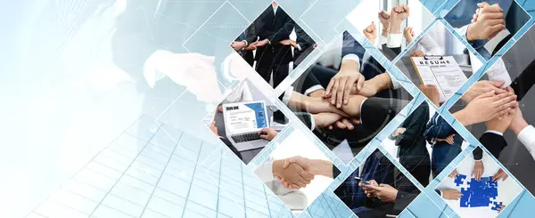 Teamwork Human Resources Management Technology Concept Corporate Business People Group — Stock Photo, Image