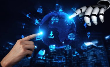 XAI 3D, yaşayan insanların geleceği için robot ve cyborg gelişimi üzerine yapay zeka araştırması yapıyor. Bilgisayar beyni için dijital veri madenciliği ve makine öğrenme teknolojisi tasarımı.