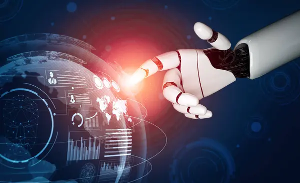 Xai Rendering Futuristisk Robotteknik Utveckling Artificiell Intelligens Och Maskininlärning Koncept — Stockfoto