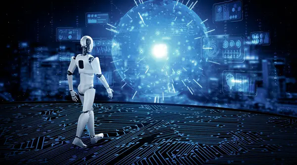 Xai Ilustración Humanoide Robot Mundo Fantasía Ciencia Ficción Concepto Pensamiento —  Fotos de Stock